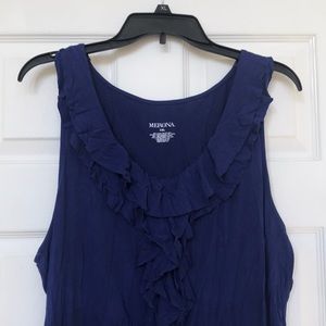Ruffle blue tank